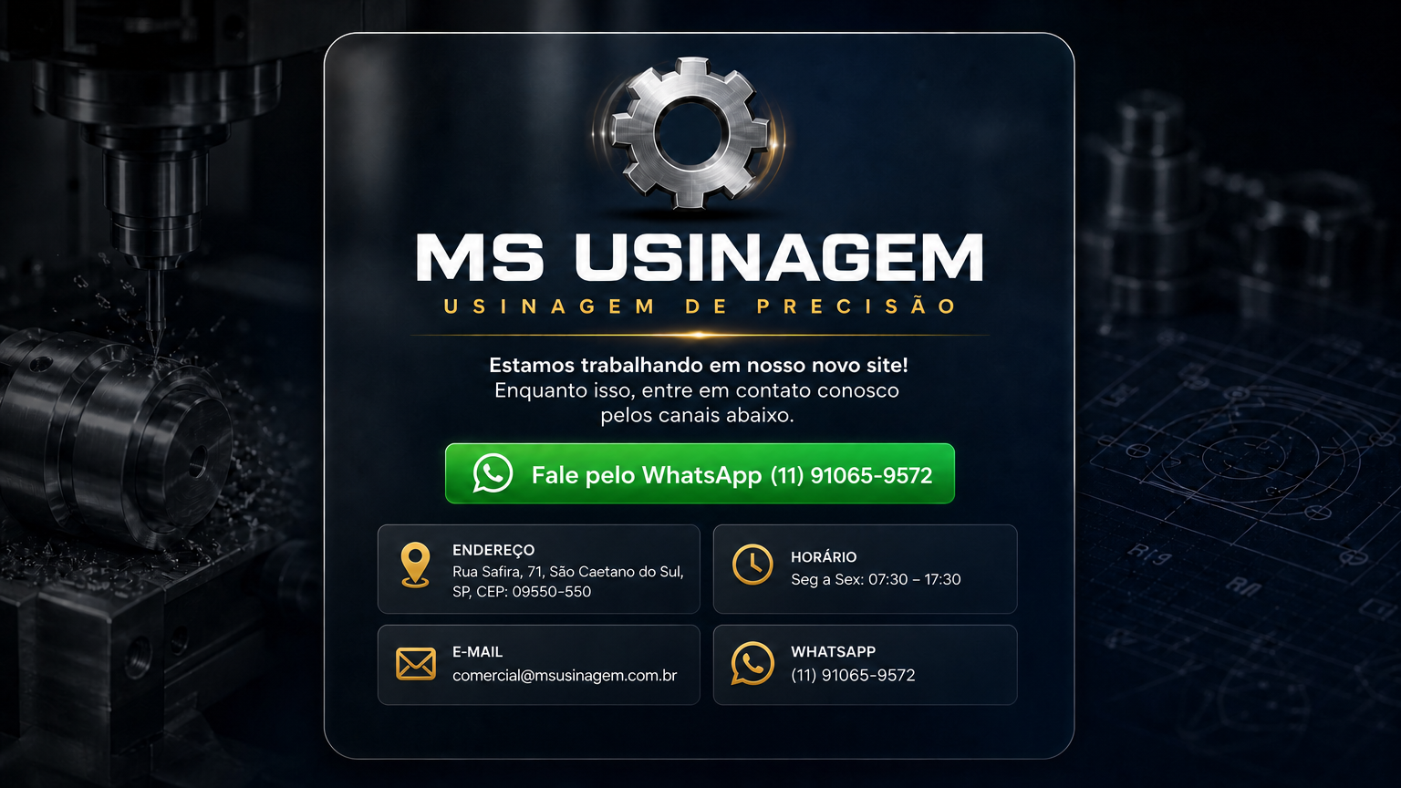 MS Usinagem - Site em construção